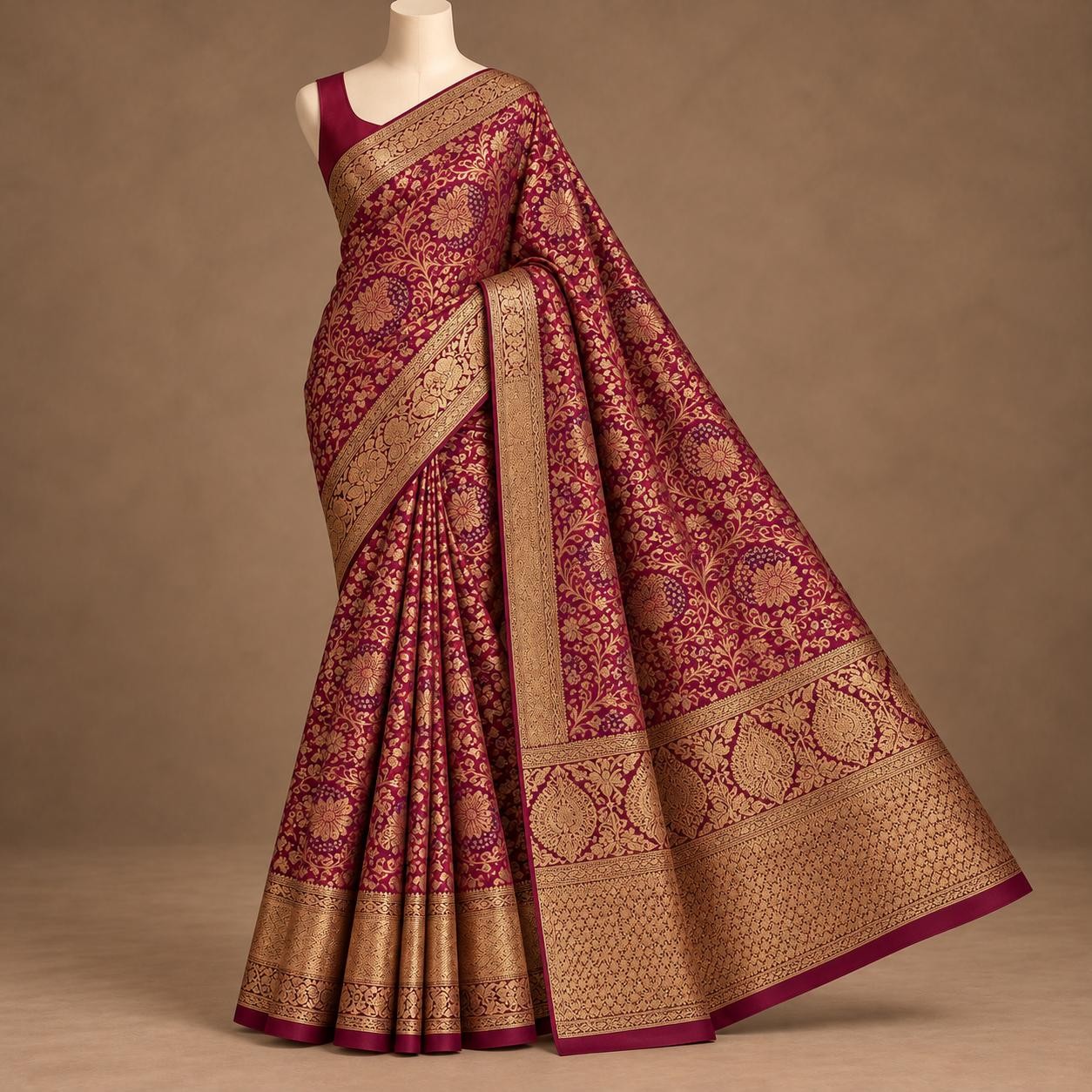 Luxury Bridal wedding silk saree