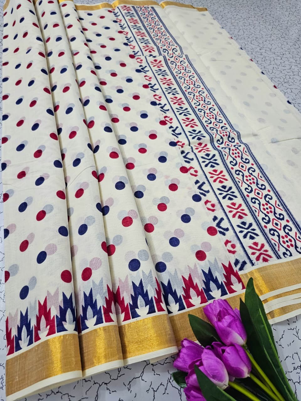 Printed cotton sarees