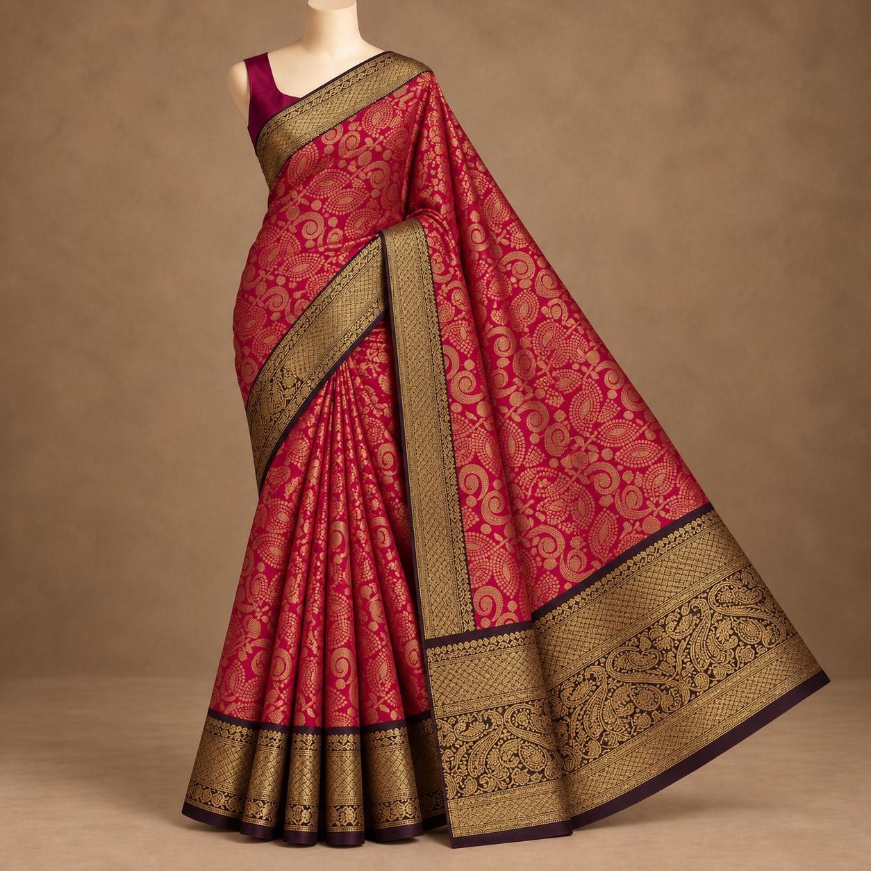 Luxury Bridal wedding silk saree