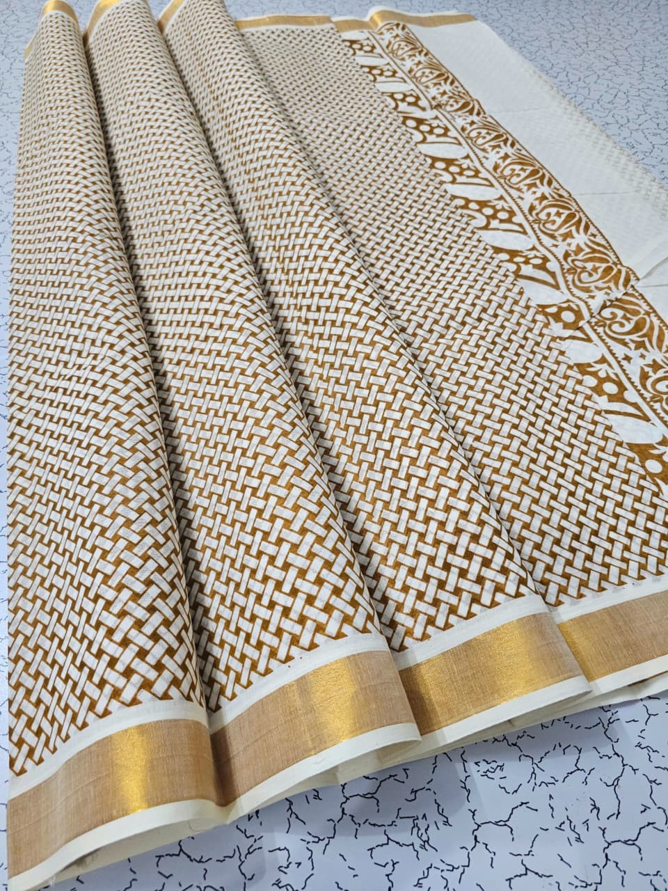Printed cotton sarees