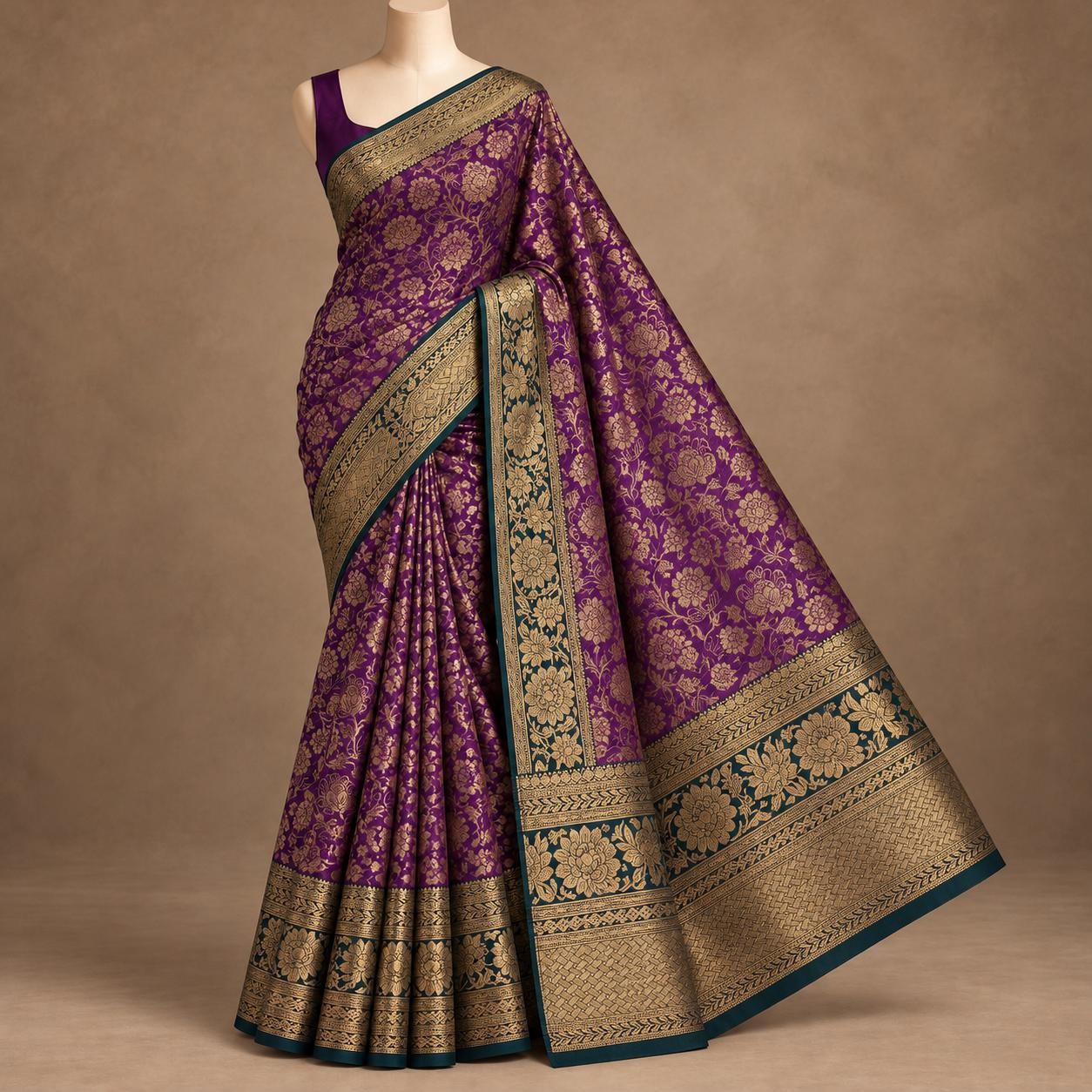 Luxury Bridal wedding silk saree