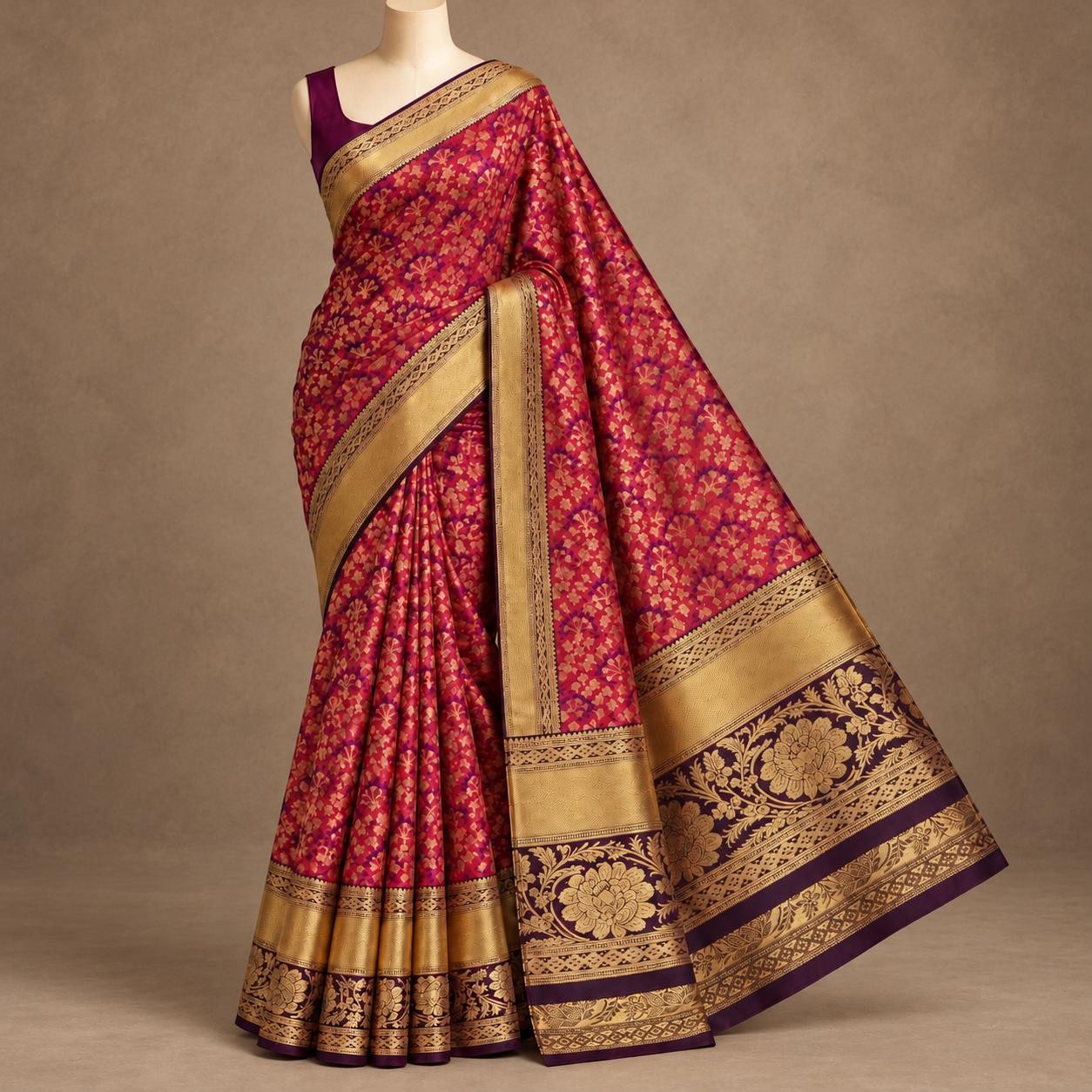 Luxury Bridal wedding silk saree