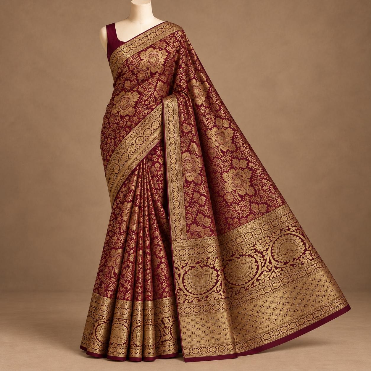 Luxury Bridal wedding silk saree