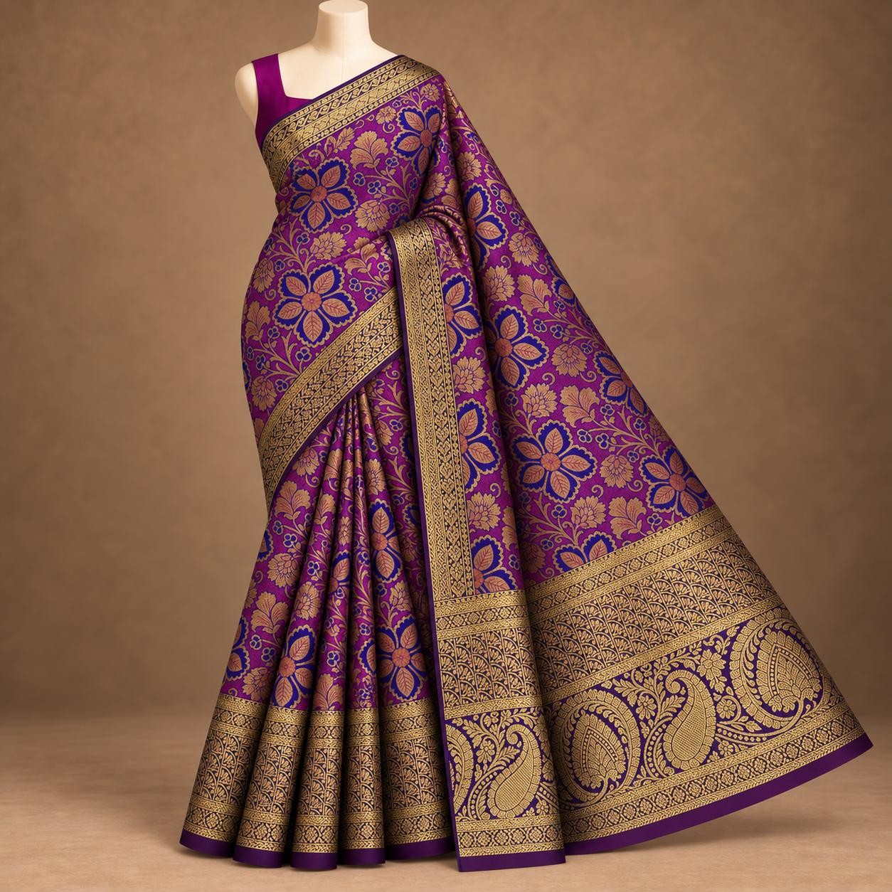 Luxury Bridal wedding silk saree