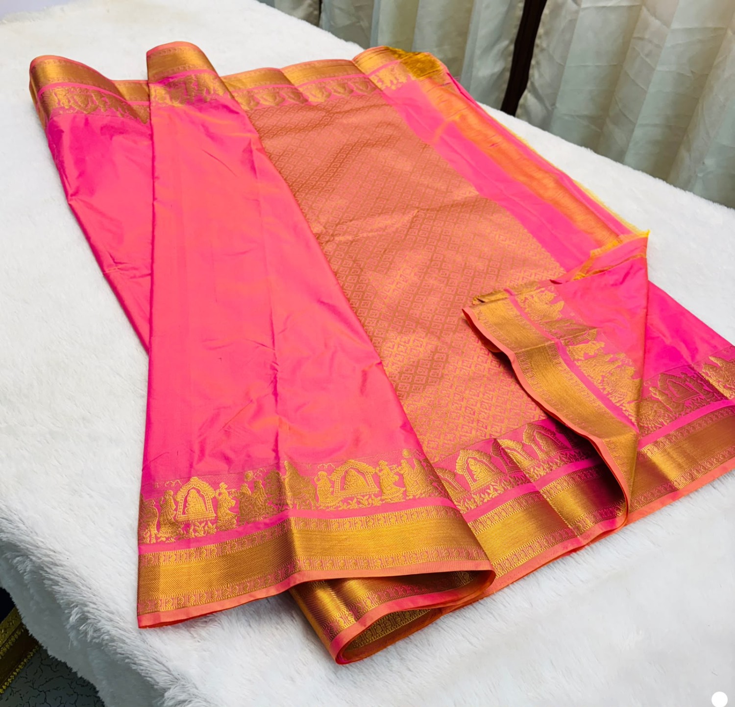 Kanchipuram Pallaku soft silk sarees