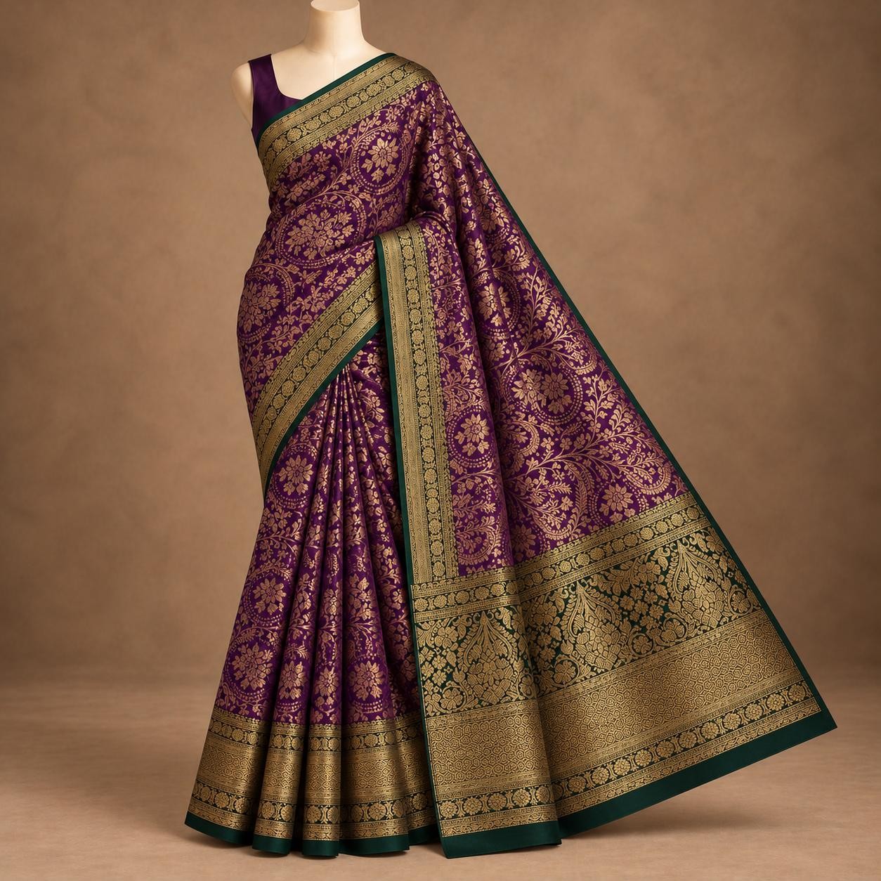 Luxury Bridal wedding silk saree
