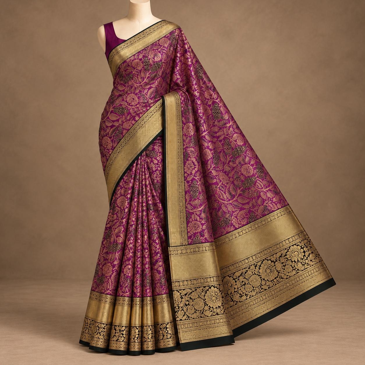 Luxury Bridal wedding silk saree