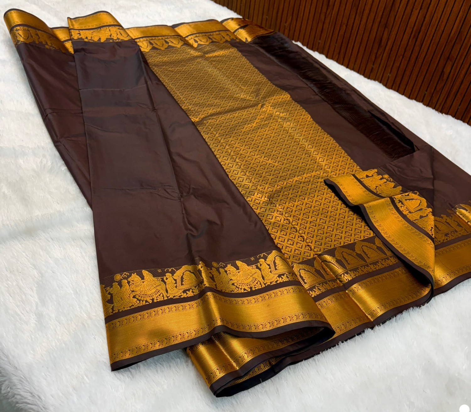Kanchipuram Pallaku soft silk sarees