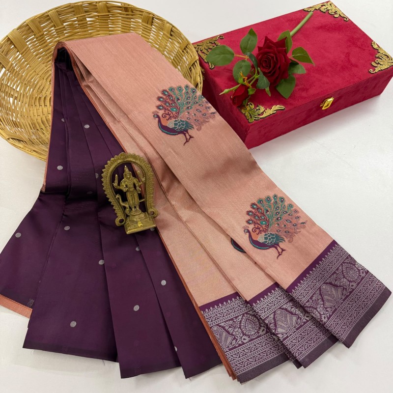 Peacock Tissue Silk Saree