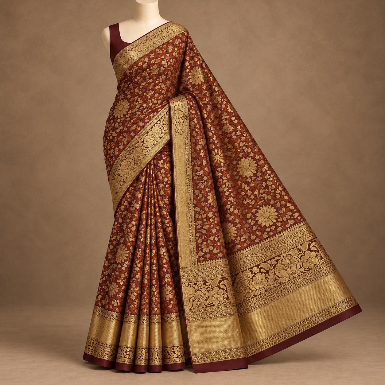 Luxury Bridal wedding silk saree