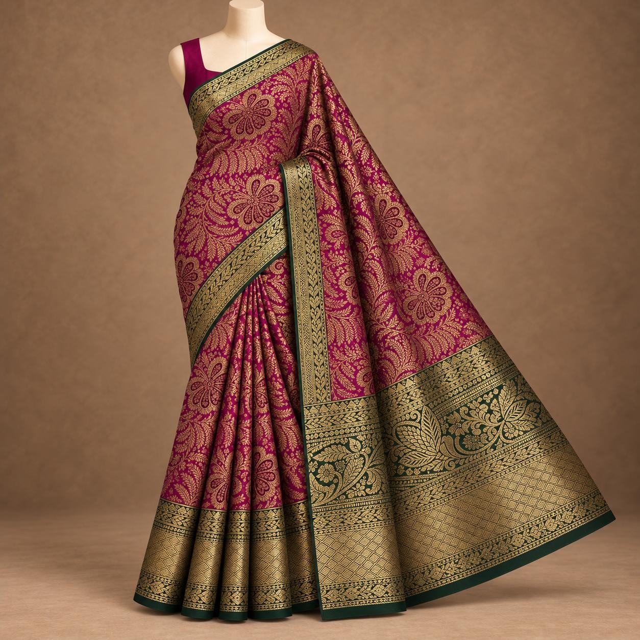 Luxury Bridal wedding silk saree