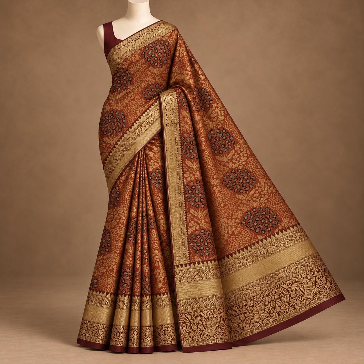 Luxury Bridal wedding silk saree