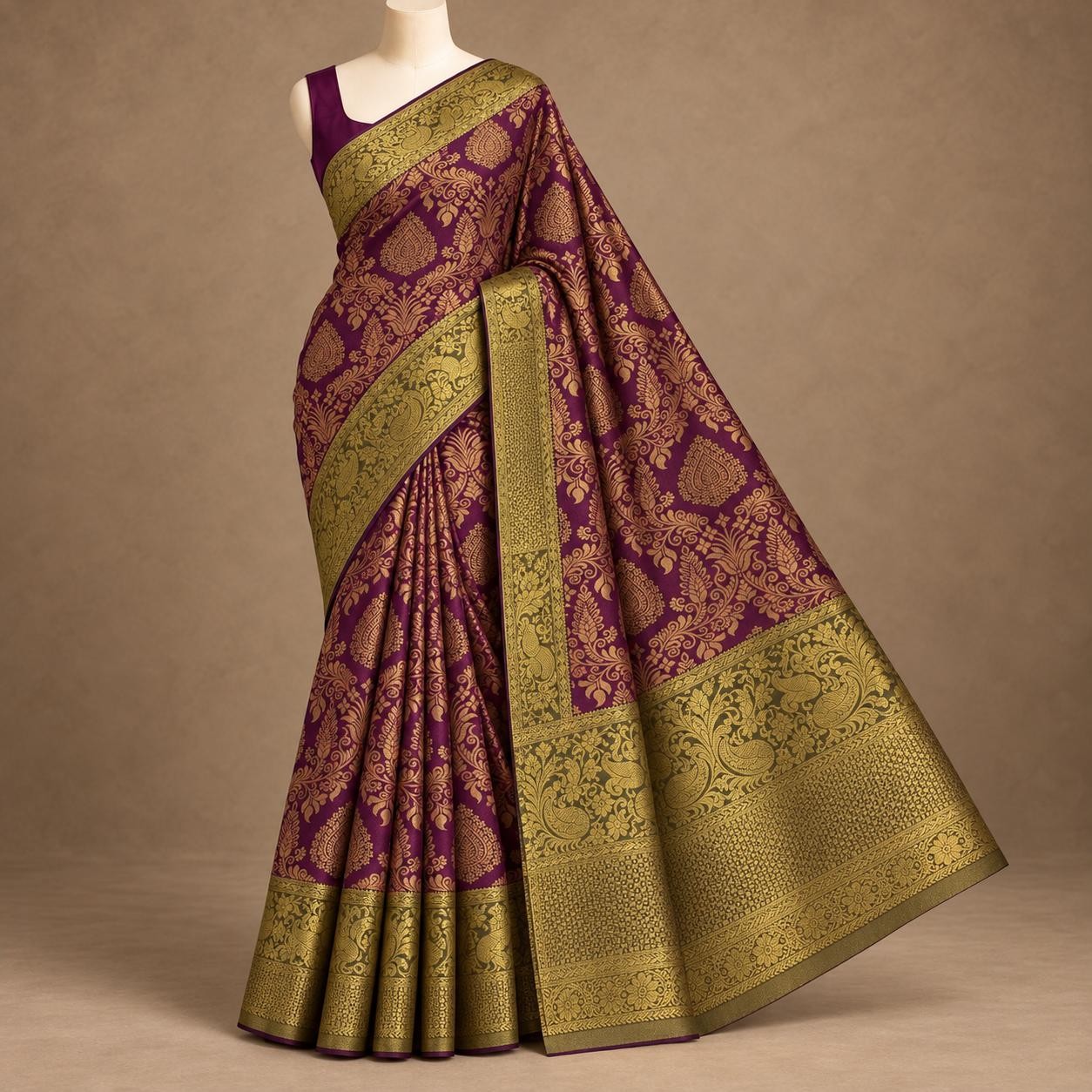 Luxury Bridal wedding silk saree