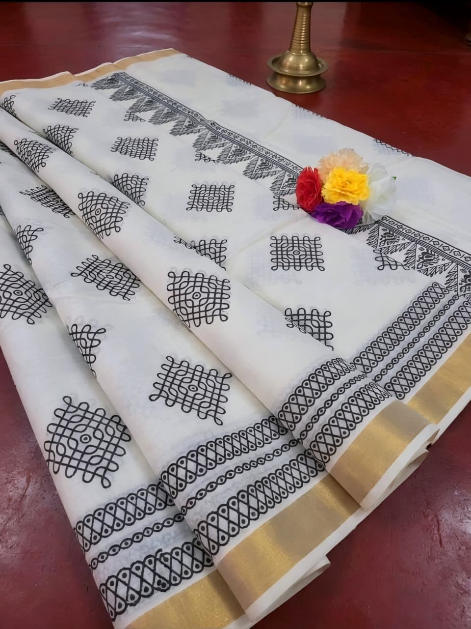 Printed cotton sarees