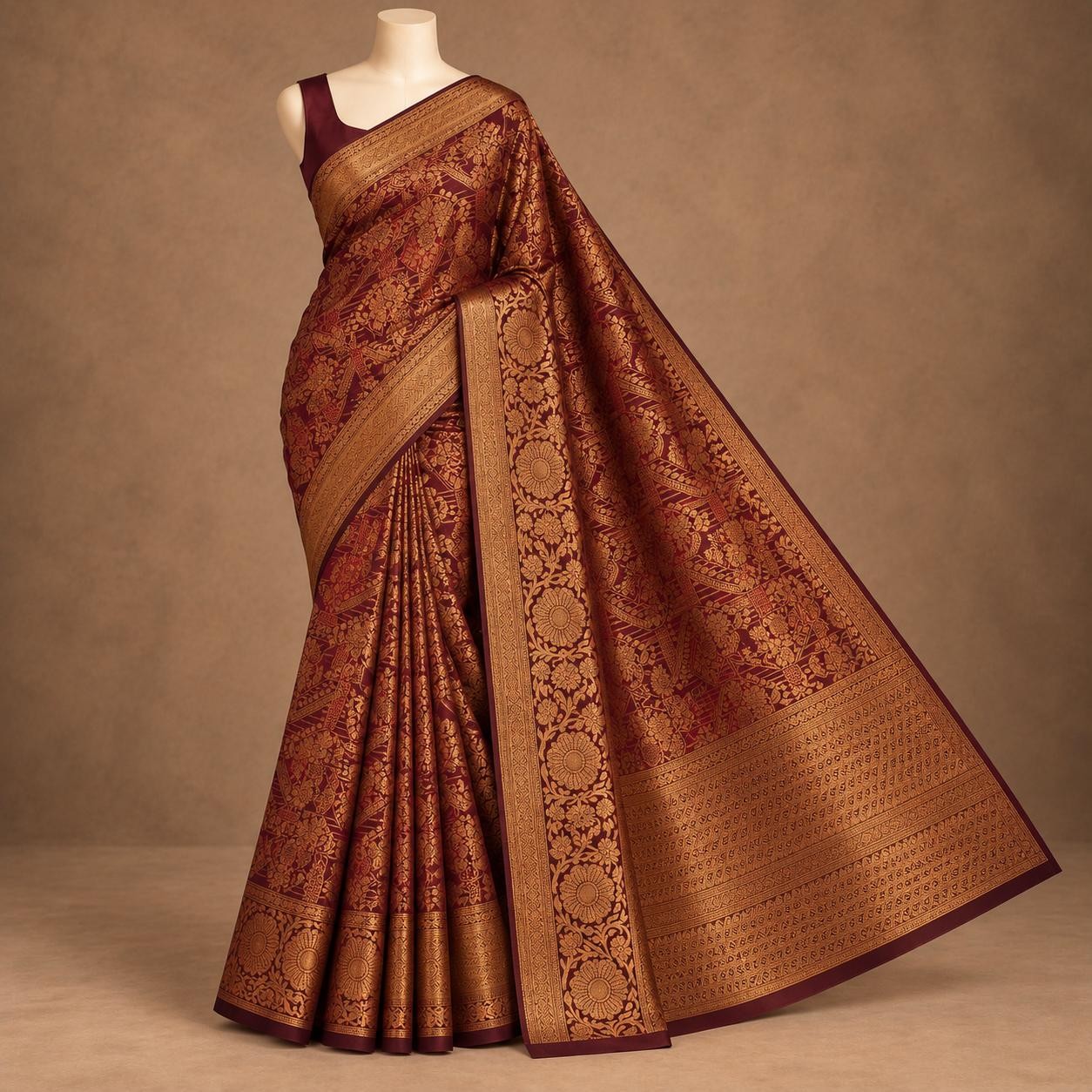 Luxury Bridal wedding silk saree