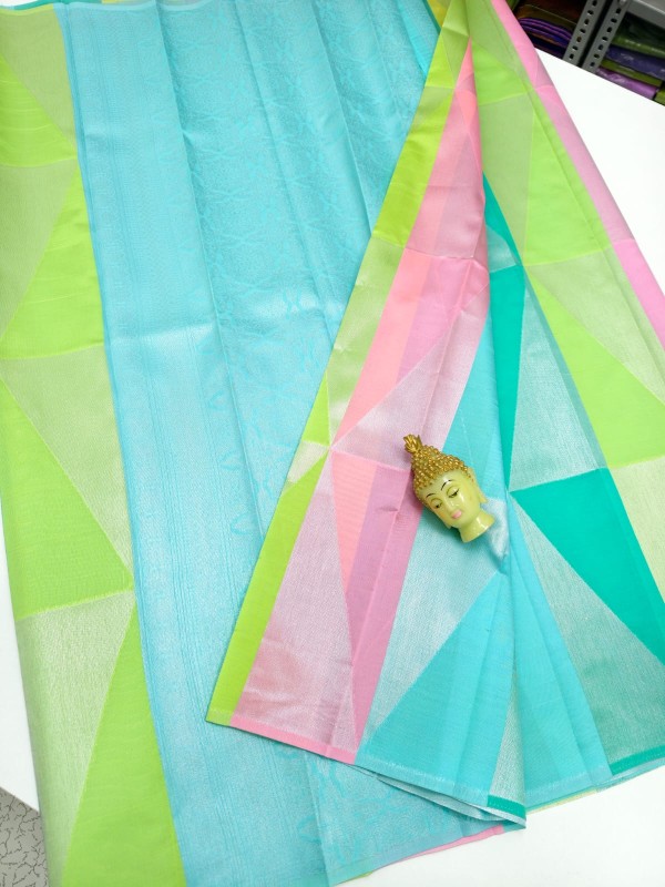 Rainbow Tissue silksaree
