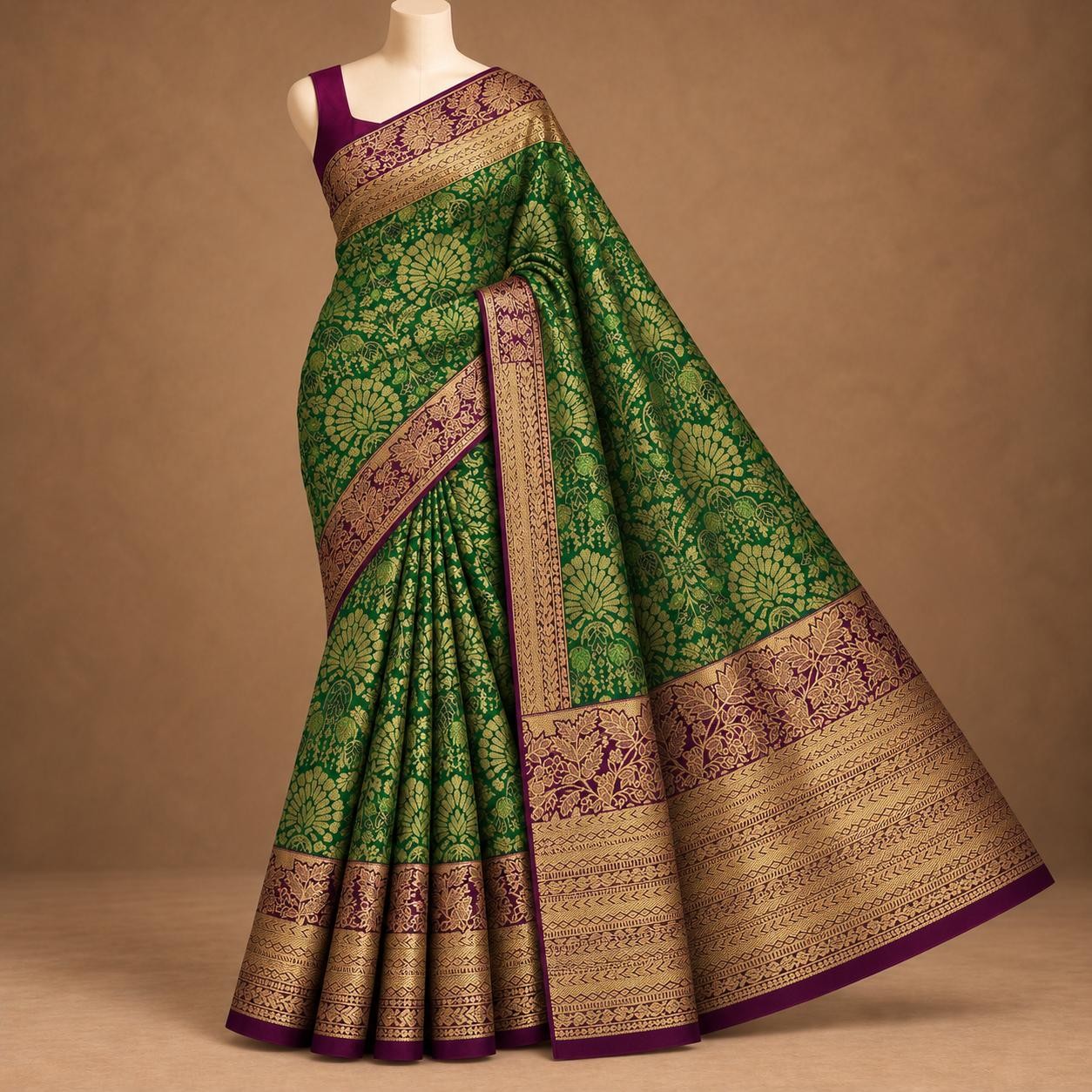 Luxury Bridal wedding silk saree
