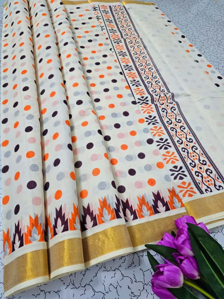 Printed cotton sarees