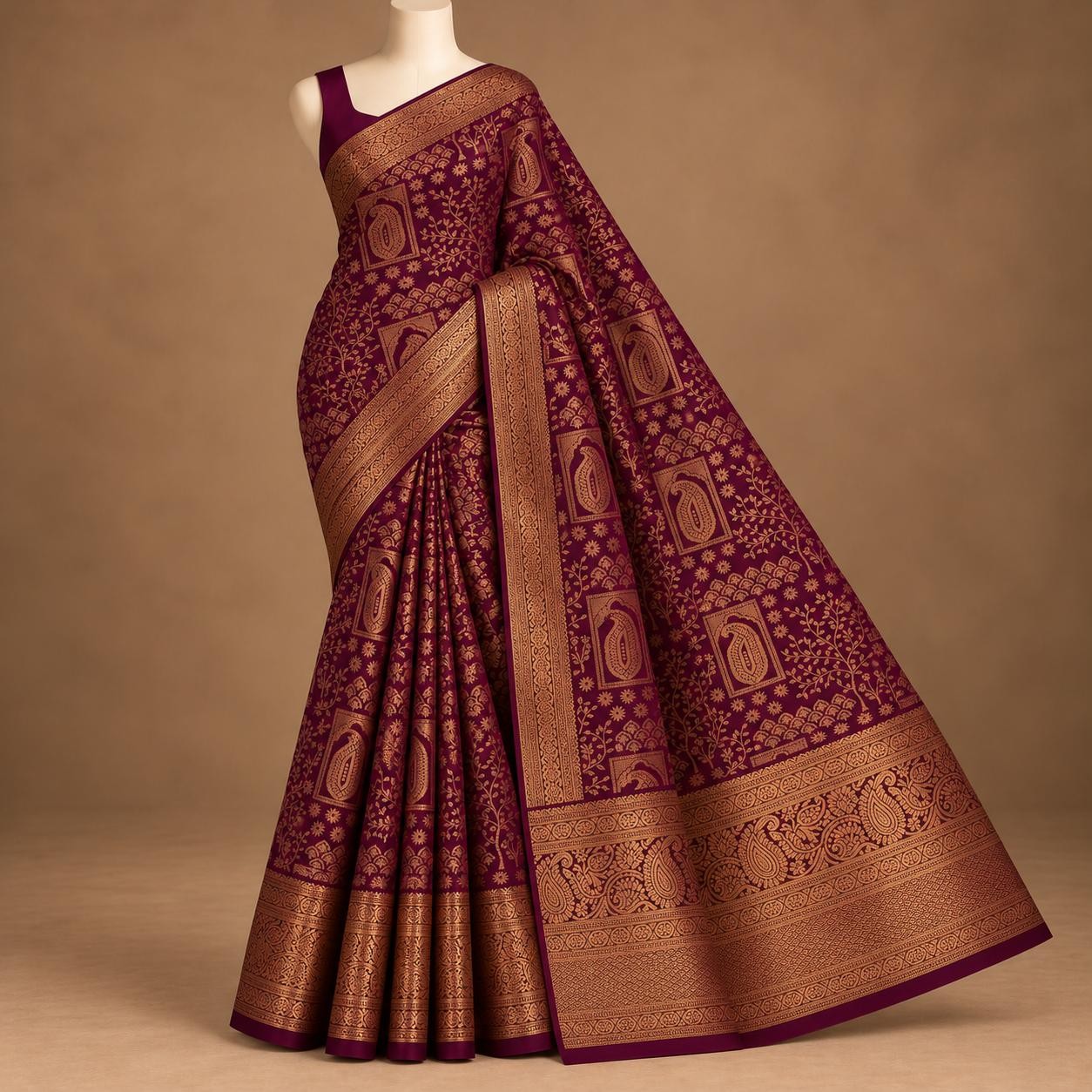 Luxury Bridal wedding silk saree
