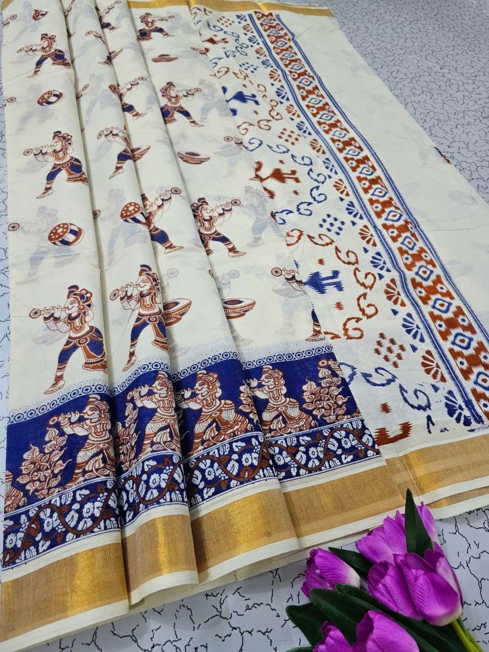Printed cotton sarees