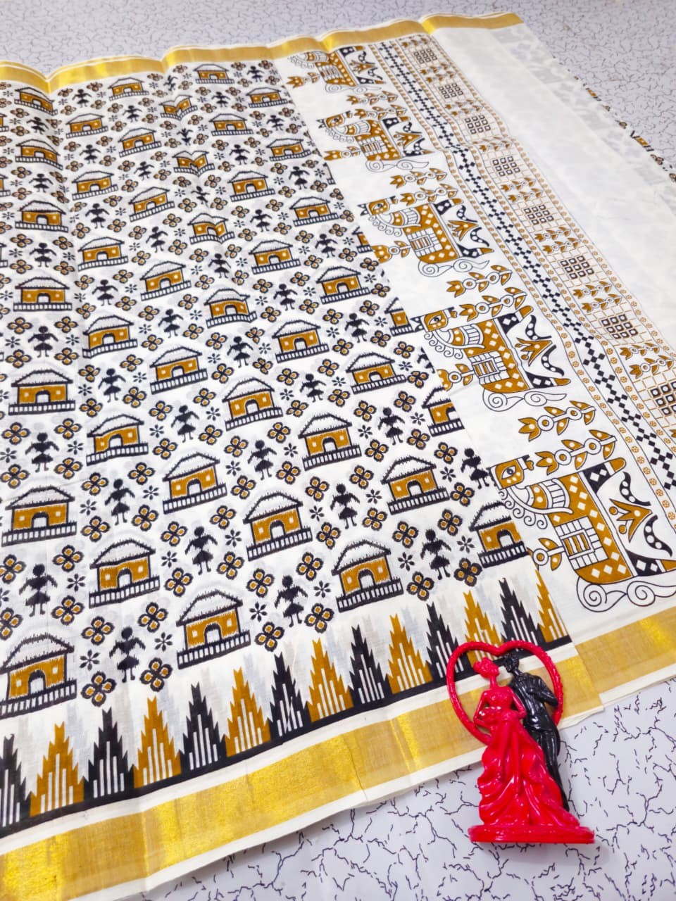 Printed cotton sarees